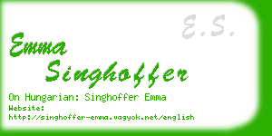 emma singhoffer business card